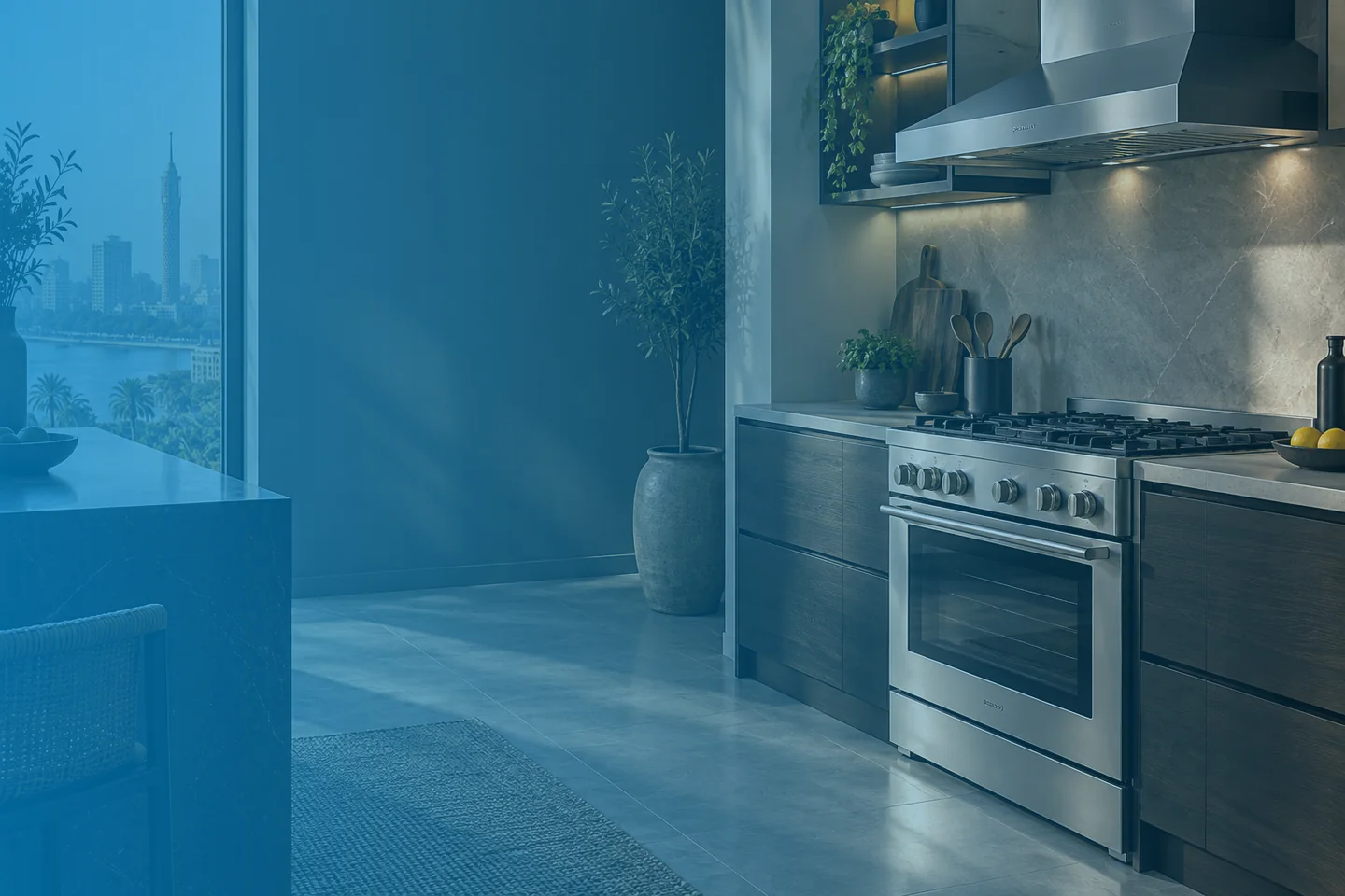 Illustrative kitchen and appliance scene for Beko