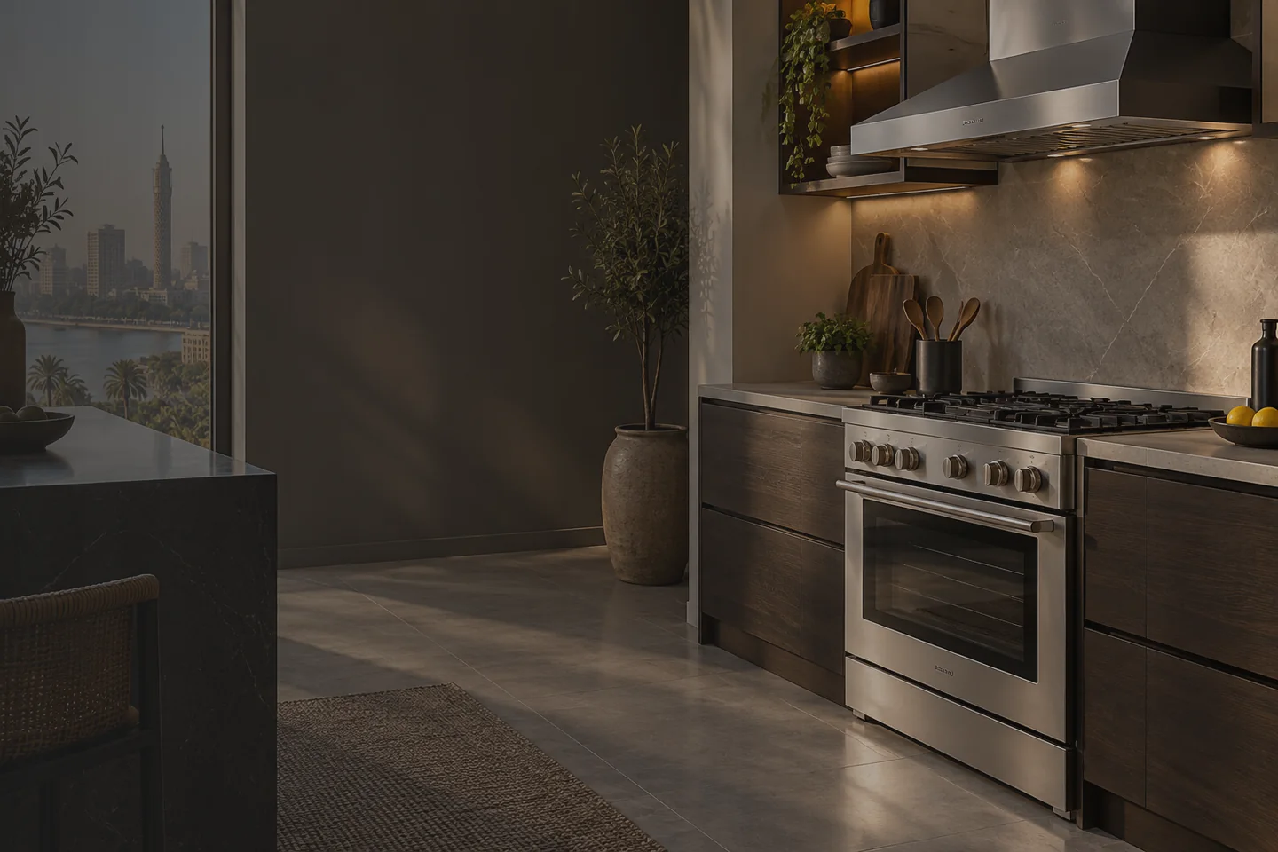 Illustrative kitchen and appliance scene for Simpson