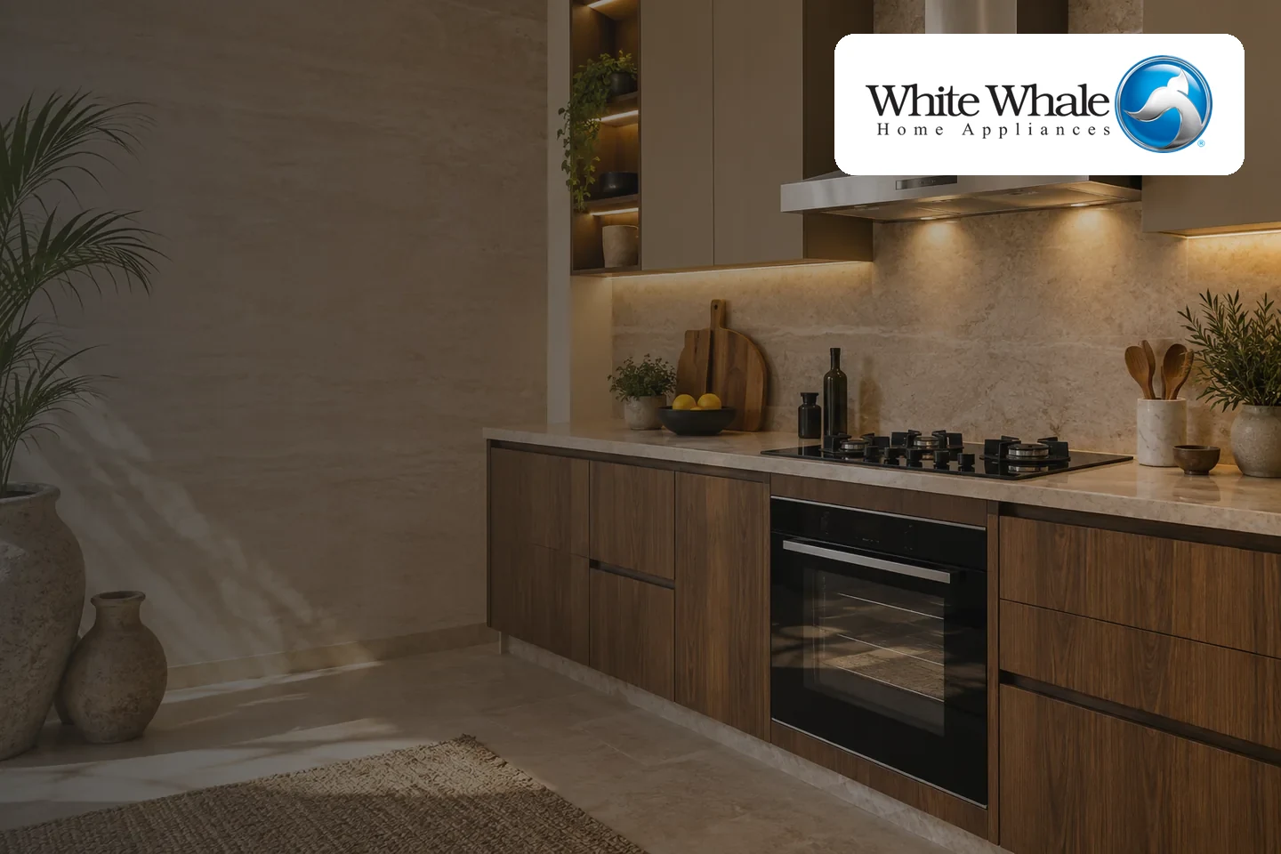 Illustrative kitchen and appliance scene for White Whale